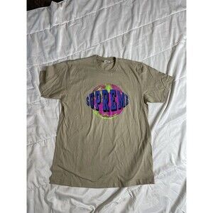 Supreme “Lunar Globe” T-shirt Beige Men’s Size Large ￼